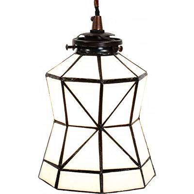 Afbeelding van Clayre &amp; Eef Witte Hanglamp Tiffany Ø 15*115 cm E14/max 1*40W 5LL 6200