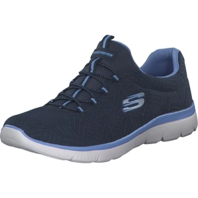 Afbeelding van Skechers SUMMITS dames Sneaker, Marineblauwe mesh bekleding, 39 EU