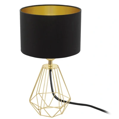 Afbeelding van EGLO Carlton 2 tafellamp zwart/goudkleur