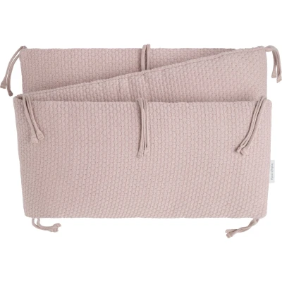 Afbeelding van Baby&#039;s Only Gebreide bedbumper Bedomrander Bedomranding baby Boxbumper Parkomrander Sky Oud Roze 180x30 cm