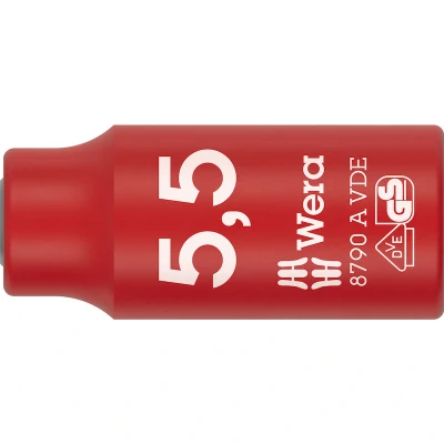 Afbeelding van Wera 05005930001 8790 B VDE Zyklop Dop Geïsoleerd 1/4&quot; 5,5 Mm