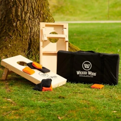 Afbeelding van Cornhole Set Mini Wicked Wood 60x30cm Incl zakjes en Draagtas