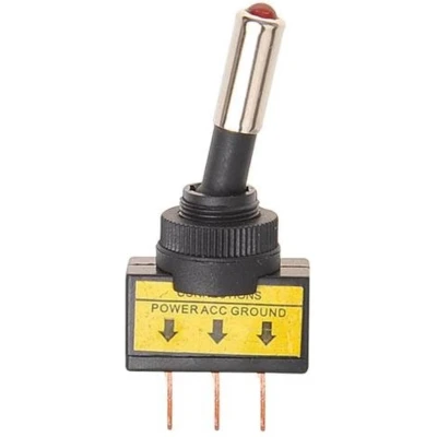 Afbeelding van Pro Plus Wipschakelaar LED 12 x 27 mm Volt Max. 10 Ampère Rood