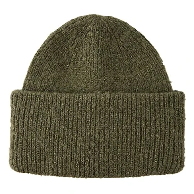 Afbeelding van PIECES Pcpyron Lurex Hood Noos Bc gebreide muts voor dames, Diep Lichen Green/Detail:GOLD LUREX, Eén maat