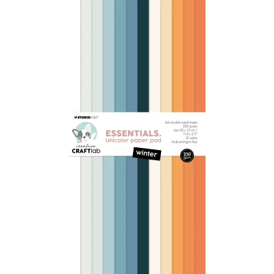 Afbeelding van Unicolor paper pad Winter Essentials nr.225