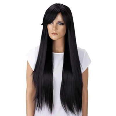 Afbeelding van CAISHA Pruik Volumineus Lang Haar Cosplay Theatershow Glad Donkerrood FZ503a