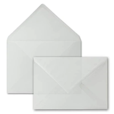 Afbeelding van Gustav Neuser enveloppen, 75 x DIN C5 162 229 mm, transparant wit, natte plakrand, premium kwaliteit, 92 g/m², 16,2 22,9 cm