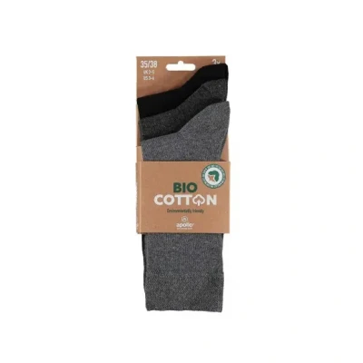 Afbeelding van Basic Sokken Bio Katoen 3 Pack 000158060000 Grijs Multi