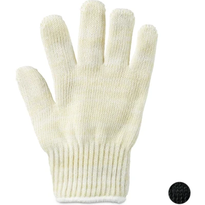 Afbeelding van Relaxdays 1x ovenhandschoen hittebestendig ovenwant zwart of gebroken wit aramide beige