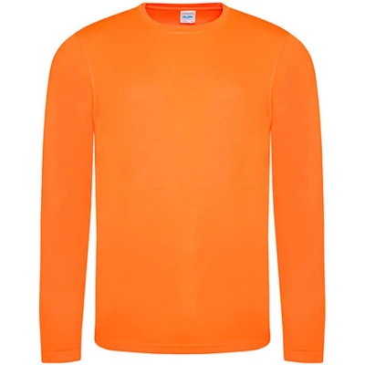 Afbeelding van Unisex T shirt met lange mouwen Cool &#039;Electric Orange&#039; L