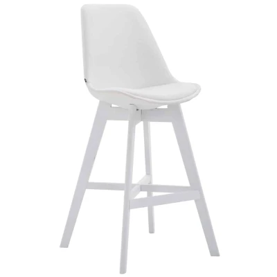 Afbeelding van Barkruk Narvik Kunstleer Wit Frame