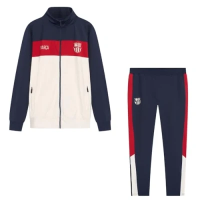 Afbeelding van FC Barcelona trainingspak voor kinderen seizoen 22/23 maat 140 blauw/beige jongens en meisjes