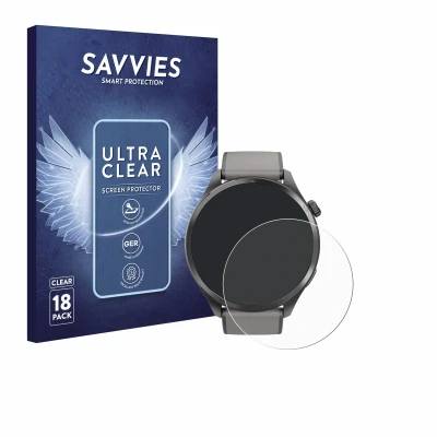 Afbeelding van Savvies Screenprotector voor Hama Smartwatch 9000 Folie Beschermfolie transparant (18 Stuks)