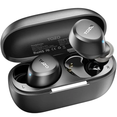 Afbeelding van TOZO A1 Mini draadloos oordopjes Bluetooth 5.3 in ear lichtgewicht hoofdtelefoon Ingebouwde microfoon Meeslepend premium geluid Lange afstandsverbinding Headset (compatibel voor klein oor) (Zwart)