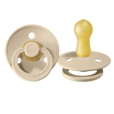 Afbeelding van Bibs Fopspeen natuurrubber vanilla maat 0 6 mnd
