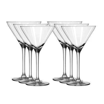 Afbeelding van Cocktailglazen 6 stuks martini transparant glas 26 cl