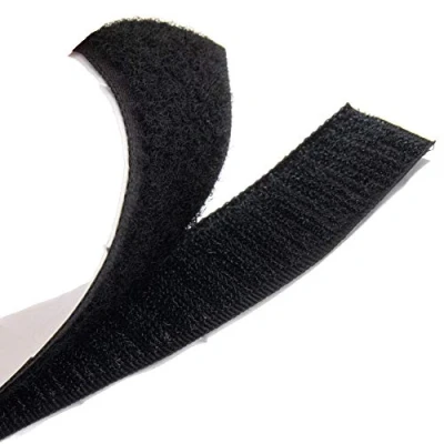 Afbeelding van Velcro zelfklevend 5 meter lang 38 mm breed zwart, set haken &amp; fleece