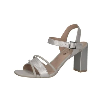 Afbeelding van Caprice Sandalen, Dames, Maat: 41, Silver comb Leer/ synthetisch