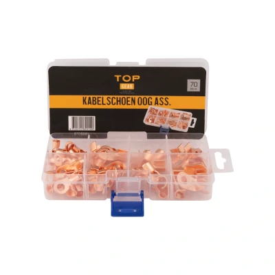 Afbeelding van Topgear Assortiment Kabelschoenogen: 70 Stuks Koperen Klemogen