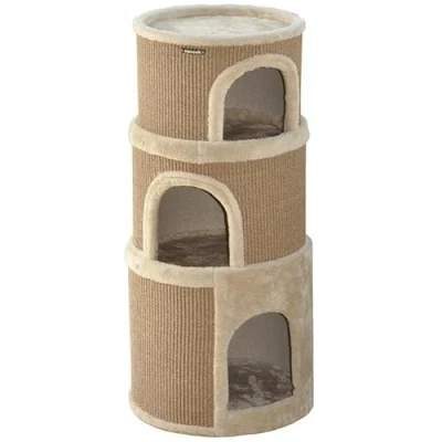 Afbeelding van nanook Krabton, hoogte 89 cm, 3 delig, speelton voor katten, niveaus, krabpaal van sisal, bruin/beige