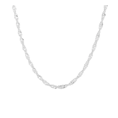 Afbeelding van Zilveren Ketting Singapore 2,25 mm x 41 45 cm lang