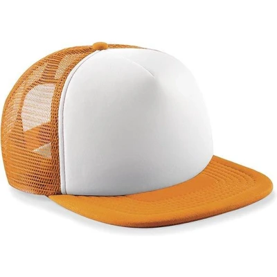 Afbeelding van Junior Vintage Snapback Trucker Beechfield Orange/White