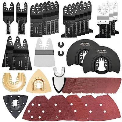 Afbeelding van Mix Oscillerende Zaagblad Accessoireset Multitool Bladen Zaagbladenset Zaagbladen Universele Snelsluiting Hout Snijden Multigereedschapset voor Dremel Bosch Dewalt