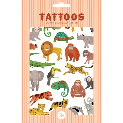 Afbeelding van Petit monkey tattoos jungle animals