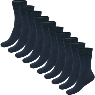 Afbeelding van Comfortabel &amp; Zijdezacht Bamboo Basics Beau Bamboe Sokken (Multipack 10 stuks) Heren / Dames Navy 41 46