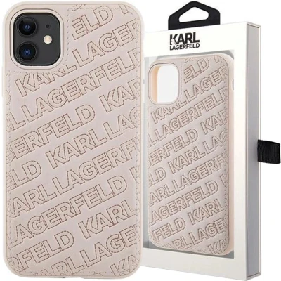 Afbeelding van Karl Lagerfeld Quilted K Pattern hoesje voor iPhone 11 / Xr roze