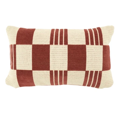Afbeelding van By Boo Pillow Twist 35x55 cm burgundy
