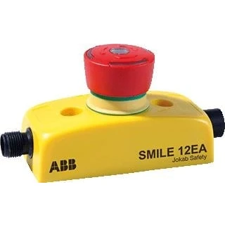 Afbeelding van Abb jokab noodstop met 2 x 5 polige m12 connector cat 4 pl e acc to en iso 13849 1 led informatie knop ip65 behuizing ip67 2tla030051r0200