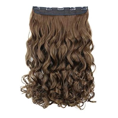 Afbeelding van CAISHA 55cm Clip In Extensies Haarextensies Haarstukje Golvend Bruin C62 1
