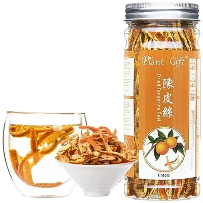 Afbeelding van Plant Gift Tangerine Tea 陈皮 sinaasappelschil, 100% natuurlijke pure kruidenthee, gedroogde mandarijn sinaasappelen, koude brouwthee, mandarijnen 80G / 2.82oz