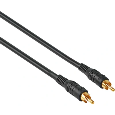 Afbeelding van Tulp kabel Analoog/ digitaal Dubbel afgeschermd Verguld 10 meter Zwart Allteq