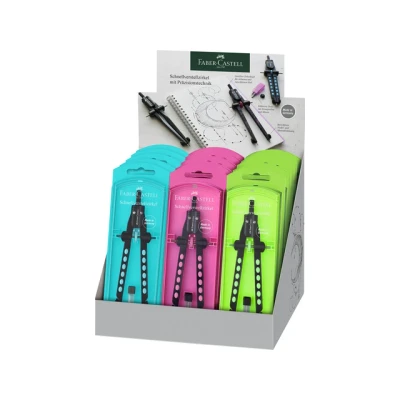 Afbeelding van Faber Castell Snelverstelpasser Neon assorti display 15 stuks