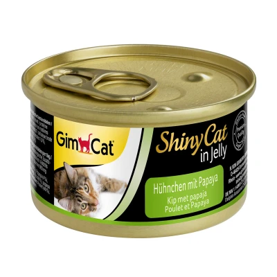 Afbeelding van Gimcat Shinycat Adult 70 g Kattenvoer Kip&amp;Papaja