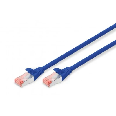 Afbeelding van Digitus DK 1644 010/B RJ45 Netwerkkabel, patchkabel CAT 6 S/FTP 1.00 m Blauw Halogeenvrij, Verdraaide paren, Snagless, Vlambestendig 1 stuk(s)