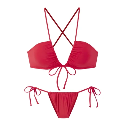 Afbeelding van Buffalo SET Bikini, Dames, Maat: 34xC/D, Neon rot