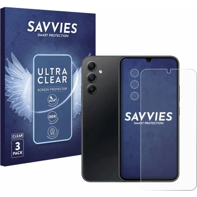 Afbeelding van Savvies Screenprotector voor Samsung Galaxy A34 5G Enterprise Edition (Voor+Camera) Folie Beschermfolie transparant (6 Stuks)