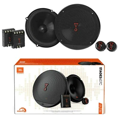 Afbeelding van 1 systeemkit 2 weg compatibel met JBL STAGE3 607C 6.5&quot; 165 mm 16.50 cm 50 watt rms 150 max woofer tweeter crossover 3 ohm auto, set in paar