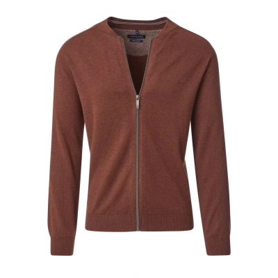 Afbeelding van Casa Moda Vest Zip Brique maat 4XL Heren met Regular fit Pasvorm Katoen Suitable Herenkleding