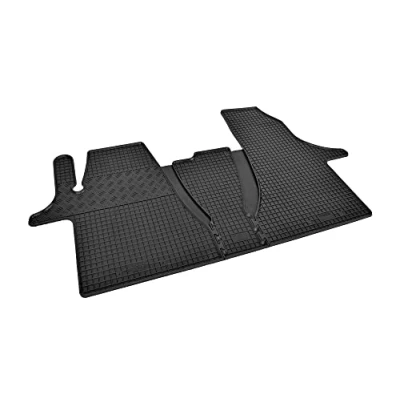 Afbeelding van Precies passende rubberen vloermatten geschikt voor VW T6.1 Transporter/Caravelle/Multivan vanaf 2019 2/3 stoelen