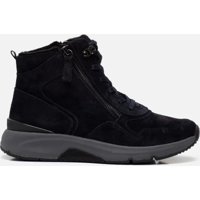 Afbeelding van Gabor Rollingsoft Veterboots blauw Suede Dames Maat 41