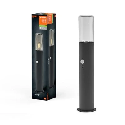Afbeelding van LEDVANCE ENDURA CLASSIC FIGO CYL Außenleuchte, Wandleuchte, dunkelgrau, 49 cm, Edelstahl, einfache &amp; schnelle Installation, IP44, Bewegungsmelder, Tageslichtsensor, flexible Anwendung im Außenbereich