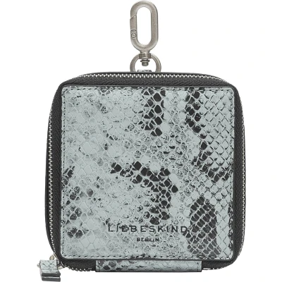 Afbeelding van LIEBESKIND BERLIN Leren Weense doos Snake Pendant Square Etui Salt Blue Blauw