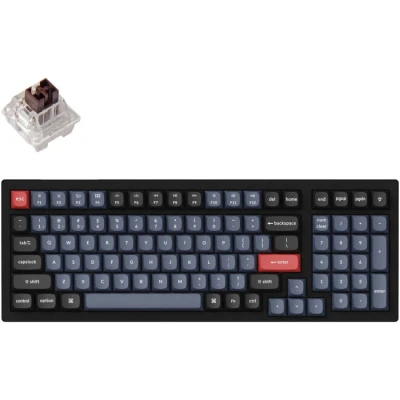 Afbeelding van Keychron K4 Pro QMK/VIA Wireless Mechanical Keyboard, Hot Swappable, Custom Programmable Macro Wired Keyboard with Brown Switch, RGB Light, PBT Keycaps for Mac Windows Linux