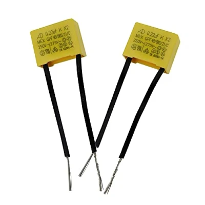 Afbeelding van BouGPeng 2 stuks condensator van polypropyleen, 0,22 µF, 275 V, X2, radiale veiligheidscondensator polypropyleen folie, voorkomt flikkeren de leds