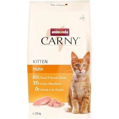 Afbeelding van animonda Carny Kitten kip (1,75 kg), droogvoer voor groeiende kittens, kattenvoer zonder granen en suiker, katten met 65% vlees dierlijke ingrediënten
