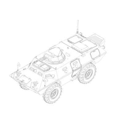 Afbeelding van 1:72 Trumpeter 07439 M706 Commando Armored Car in Vietnam Plastic Modelbouwpakket